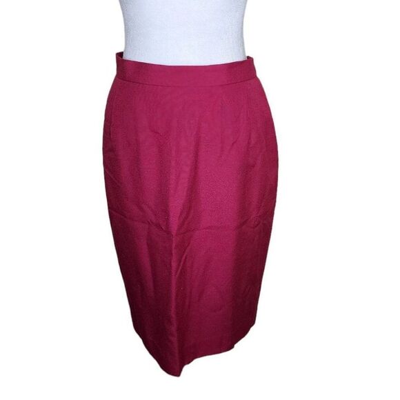 Liz Clairborne Straight Pencil Skirt Back Slit Womens Size Small Pink Fuchsia - Picture 3 of 5
